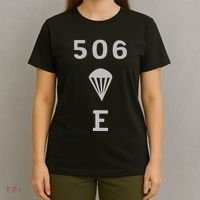Ww2 506 Pir Easy Company Flag T-Shirt thumb 4