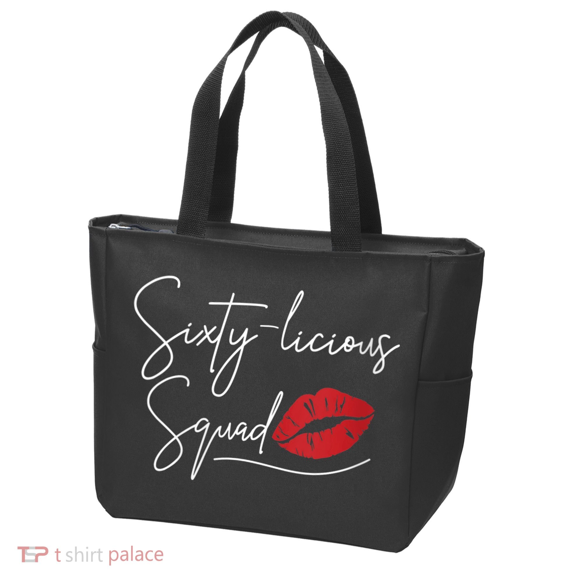 WoM.e.ns 60th Birthday, Sixty-licious Squad V-Neck Tote Bag