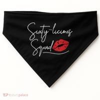 Wo 60th Birthday, Sixty-licious Squad USA-Made Doggie Bandana thumb 0