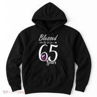 Wo 65th Birthday Tee Gift and Blessed for 65 Years Birthday Hoodie thumb 0