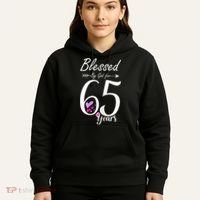Wo 65th Birthday Tee Gift and Blessed for 65 Years Birthday Hoodie thumb 5