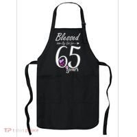 Wo 65th Birthday Tee Gift and Blessed for 65 Years Birthday Apron thumb 0
