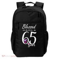 Wo 65th Birthday Tee Gift and Blessed for 65 Years Birthday Backpack thumb 0