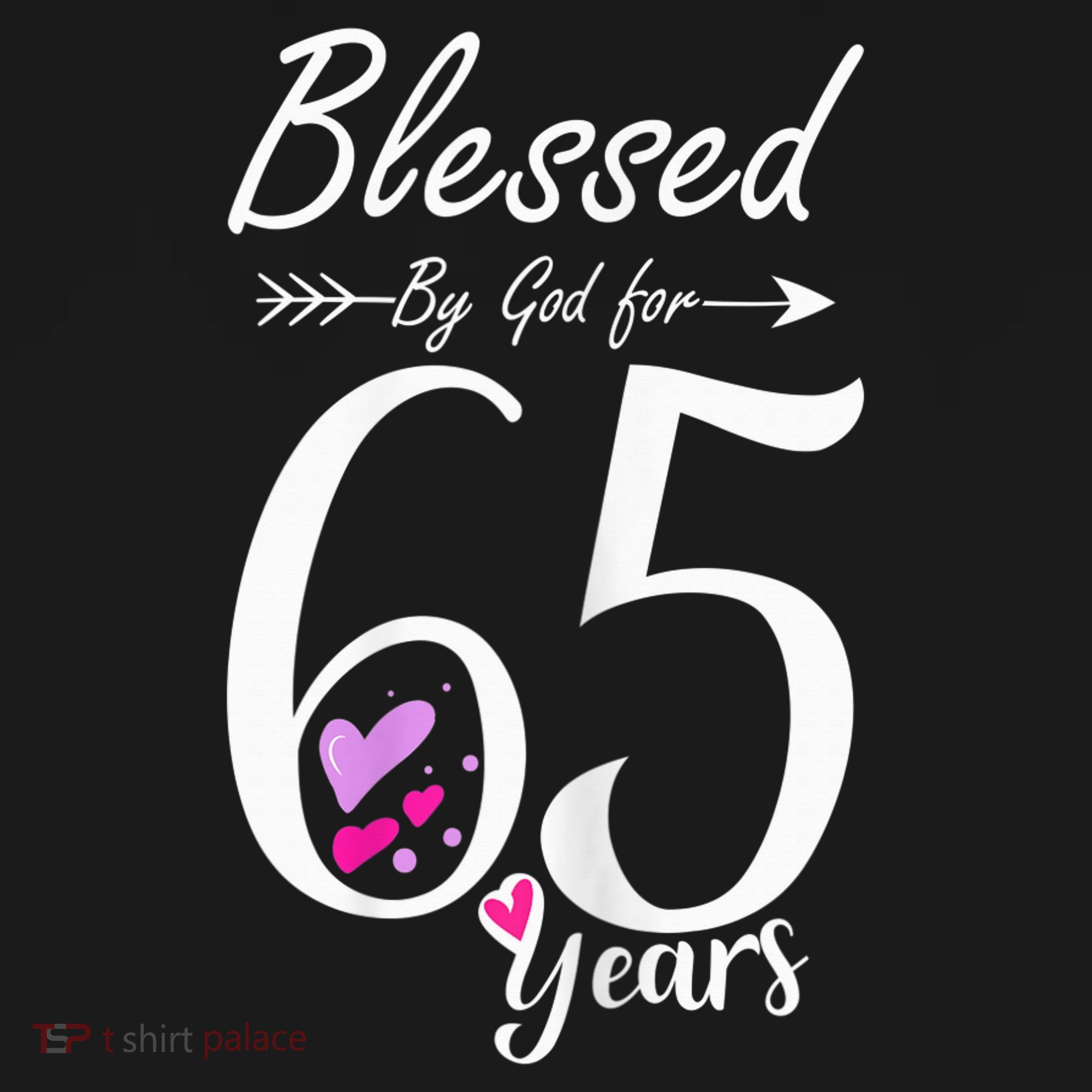 Wo 65th Birthday Tee Gift and Blessed for 65 Years Birthday Women's Hoodie