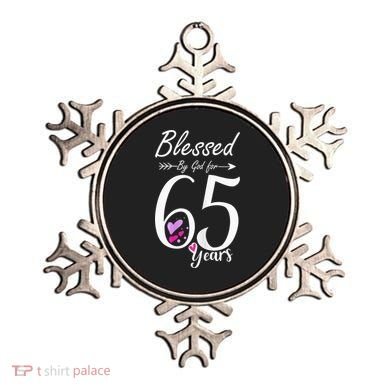 Wo 65th Birthday Tee Gift and Blessed for 65 Years Birthday Ornament