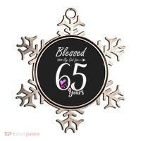 Wo 65th Birthday Tee Gift and Blessed for 65 Years Birthday Ornament thumb 0