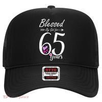 Wo 65th Birthday Tee Gift and Blessed for 65 Years Birthday Hat thumb 0