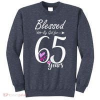 Wo 65th Birthday Tee Gift and Blessed for 65 Years Birthday Sweatshirt thumb 0