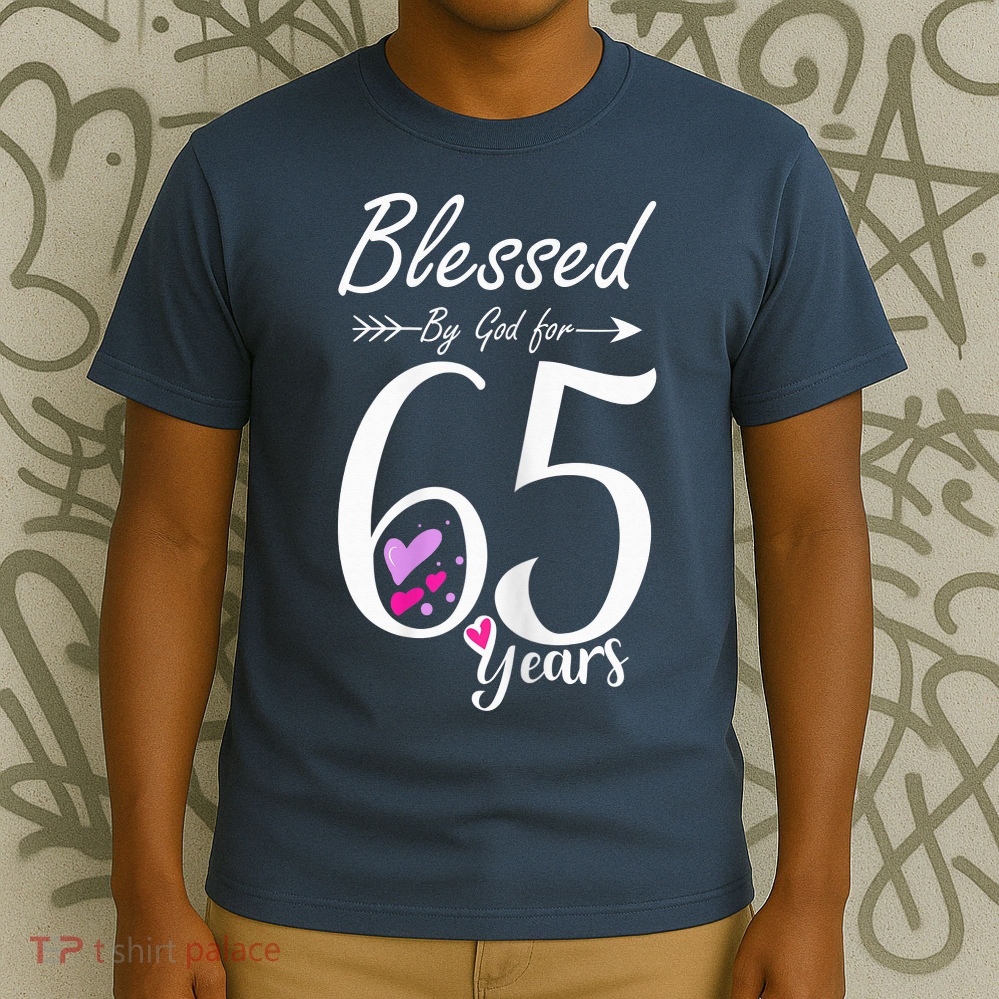 Wo 65th Birthday Tee Gift and Blessed for 65 Years Birthday T-Shirt