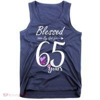 Wo 65th Birthday Tee Gift and Blessed for 65 Years Birthday Tank Top thumb 0