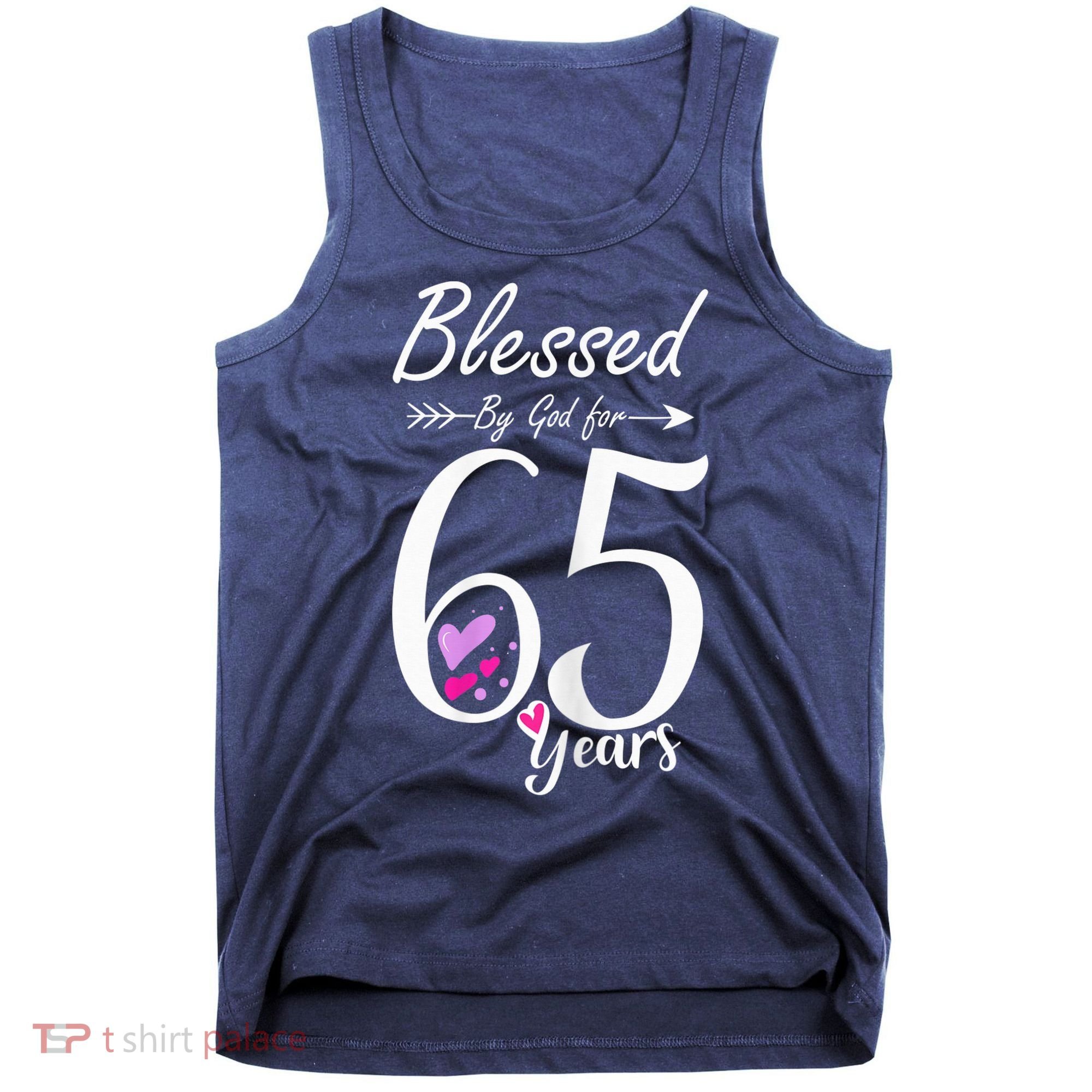 Wo 65th Birthday Tee Gift and Blessed for 65 Years Birthday Tank Top