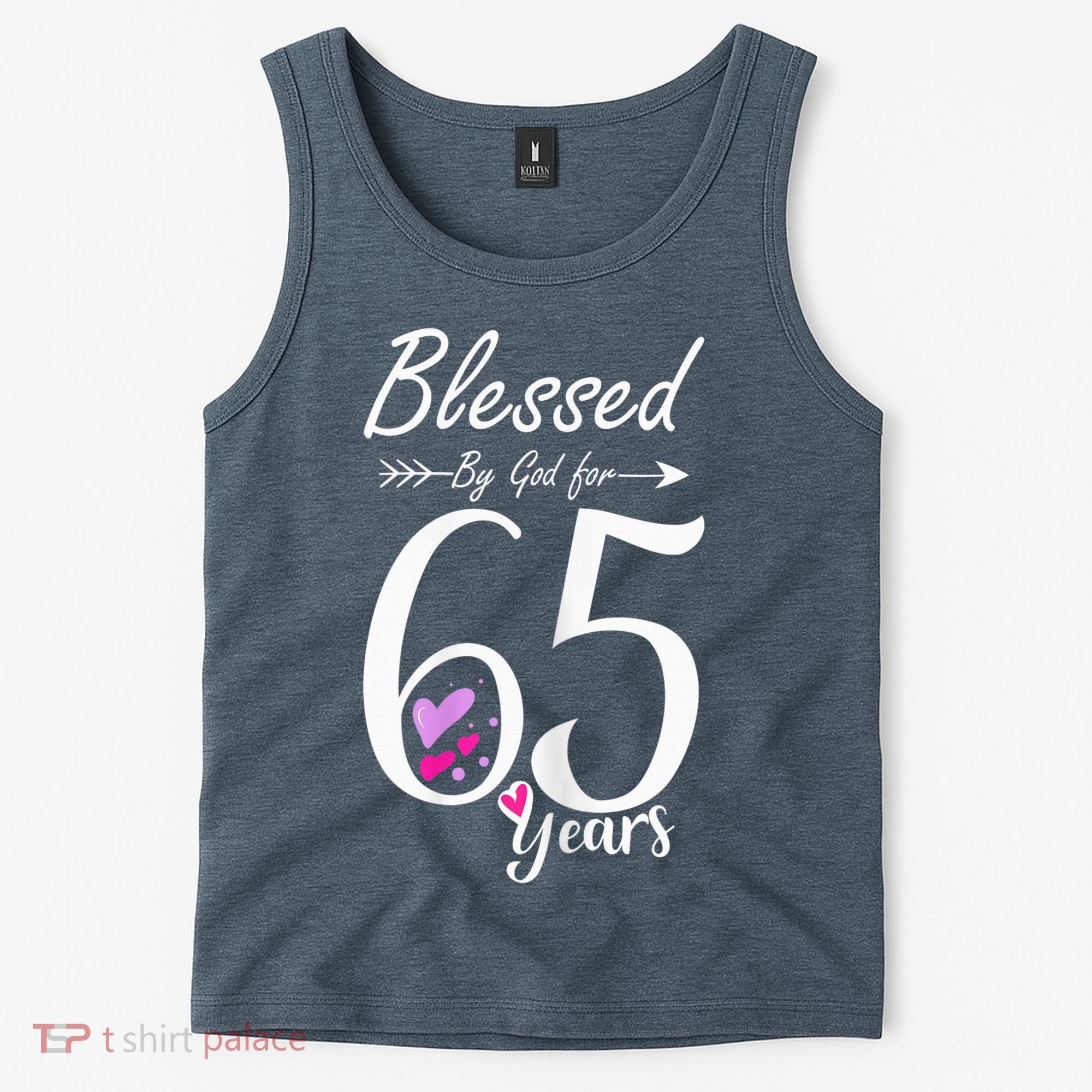 Wo 65th Birthday Tee Gift and Blessed for 65 Years Birthday Tank Top