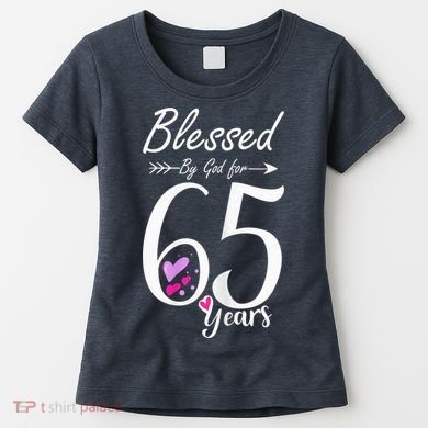 Wo 65th Birthday Tee Gift and Blessed for 65 Years Birthday Women's T-Shirt