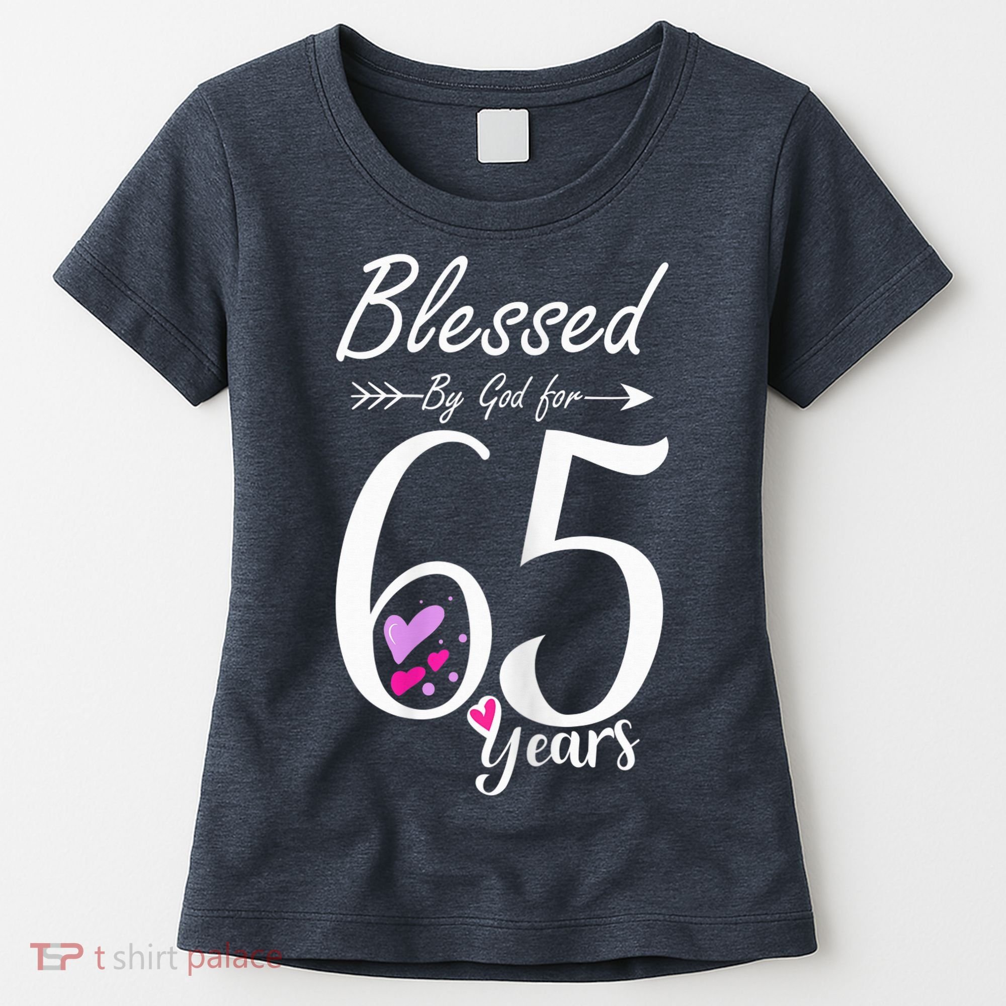 Wo 65th Birthday Tee Gift and Blessed for 65 Years Birthday Women's T-Shirt