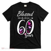 WoM.e.ns 60th Birthday Tee Gift and Blessed for 60 Years Birthday T-Shirt thumb 0