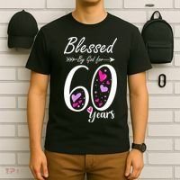 WoM.e.ns 60th Birthday Tee Gift and Blessed for 60 Years Birthday T-Shirt thumb 6