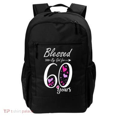 WoM.e.ns 60th Birthday Tee Gift and Blessed for 60 Years Birthday Backpack