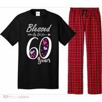 WoM.e.ns 60th Birthday Tee Gift and Blessed for 60 Years Birthday Pajama Set thumb 0