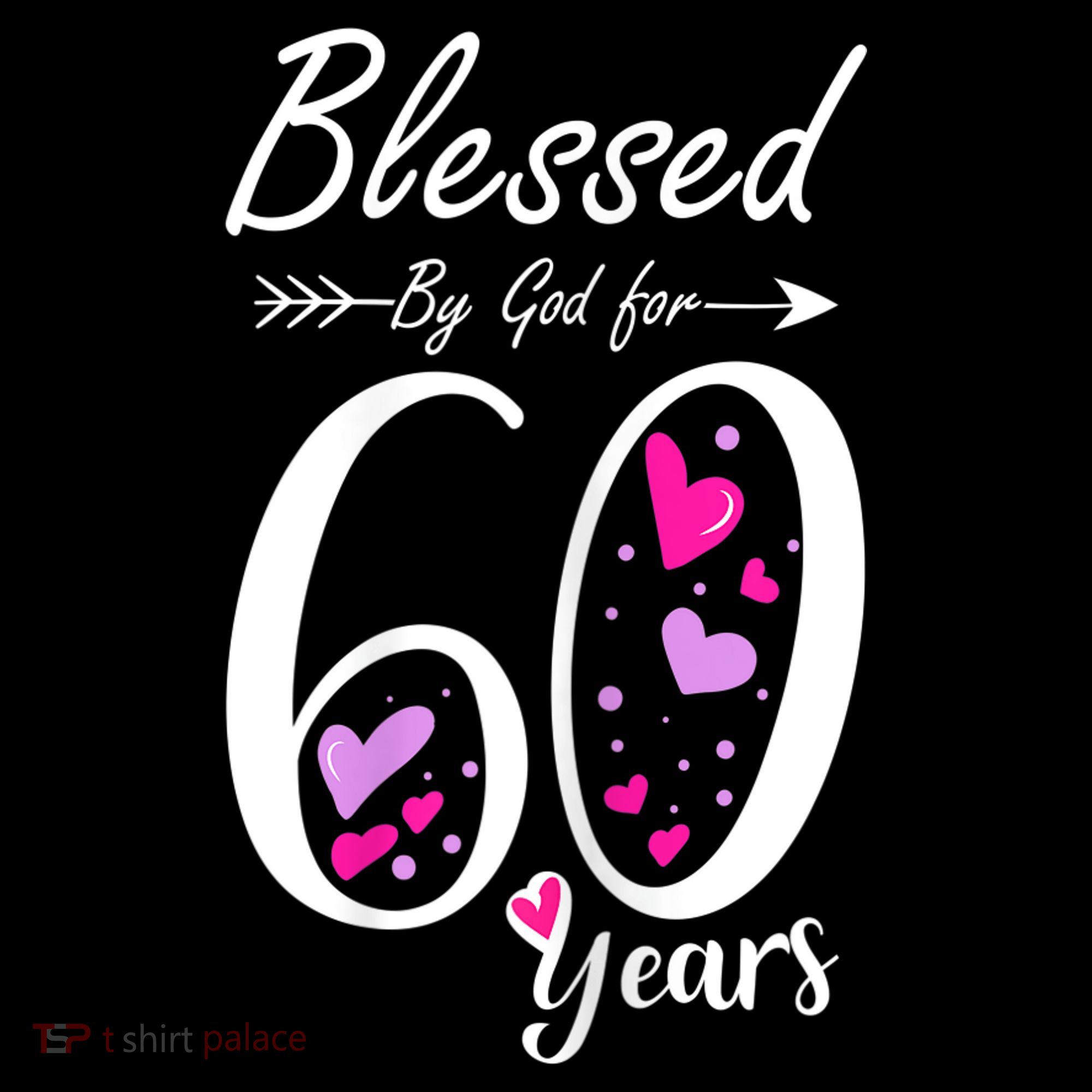 WoM.e.ns 60th Birthday Tee Gift and Blessed for 60 Years Birthday Women's Hoodie