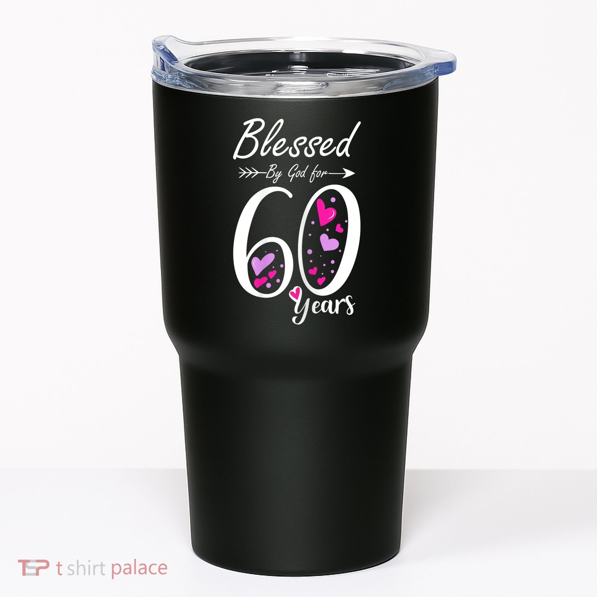 WoM.e.ns 60th Birthday Tee Gift and Blessed for 60 Years Birthday Tumbler