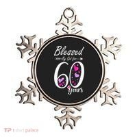 WoM.e.ns 60th Birthday Tee Gift and Blessed for 60 Years Birthday Ornament thumb 0