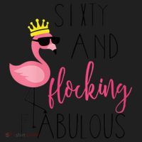 Wo 60th Birthday Gift Flamingo Fabulous Women's Sweatshirt thumb 2