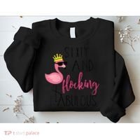 Wo 60th Birthday Gift Flamingo Fabulous Sweatshirt thumb 2