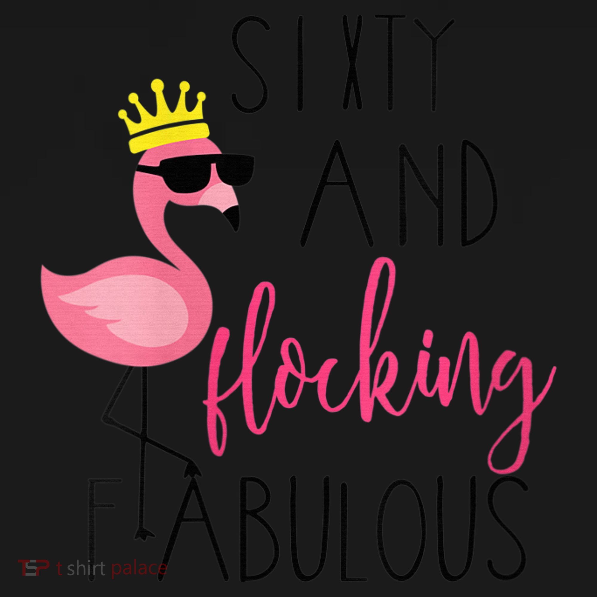 Wo 60th Birthday Gift Flamingo Fabulous Women's Hoodie