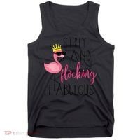 Wo 60th Birthday Gift Flamingo Fabulous Tank Top thumb 0