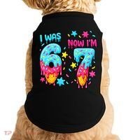  Was 6 Now I'm 7th Birthday Ice Cream Drip 6-7 Meme Doggie Tank thumb 0