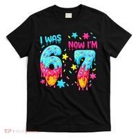  Was 6 Now I'm 7th Birthday Ice Cream Drip 6-7 Meme T-Shirt thumb 0