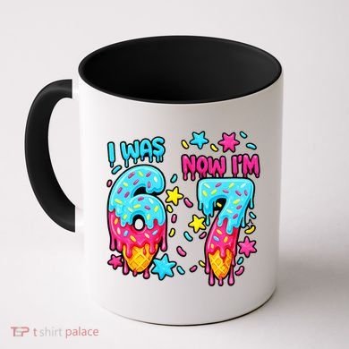 Was 6 Now I'm 7th Birthday Ice Cream Drip 6-7 Meme Coffee Mug