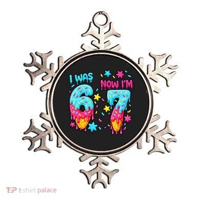  Was 6 Now I'm 7th Birthday Ice Cream Drip 6-7 Meme Ornament