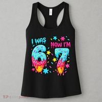  Was 6 Now I'm 7th Birthday Ice Cream Drip 6-7 Meme Women's Tank Top thumb 3