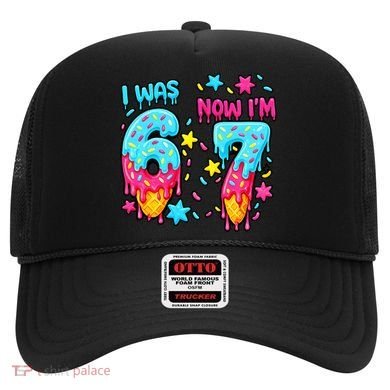  Was 6 Now I'm 7th Birthday Ice Cream Drip 6-7 Meme Hat