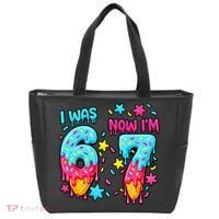  Was 6 Now I'm 7th Birthday Ice Cream Drip 6-7 Meme Tote Bag thumb 0