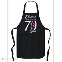 Wo 70th Birthday Tee Gift and Blessed for 70 Years Birthday Apron thumb 0