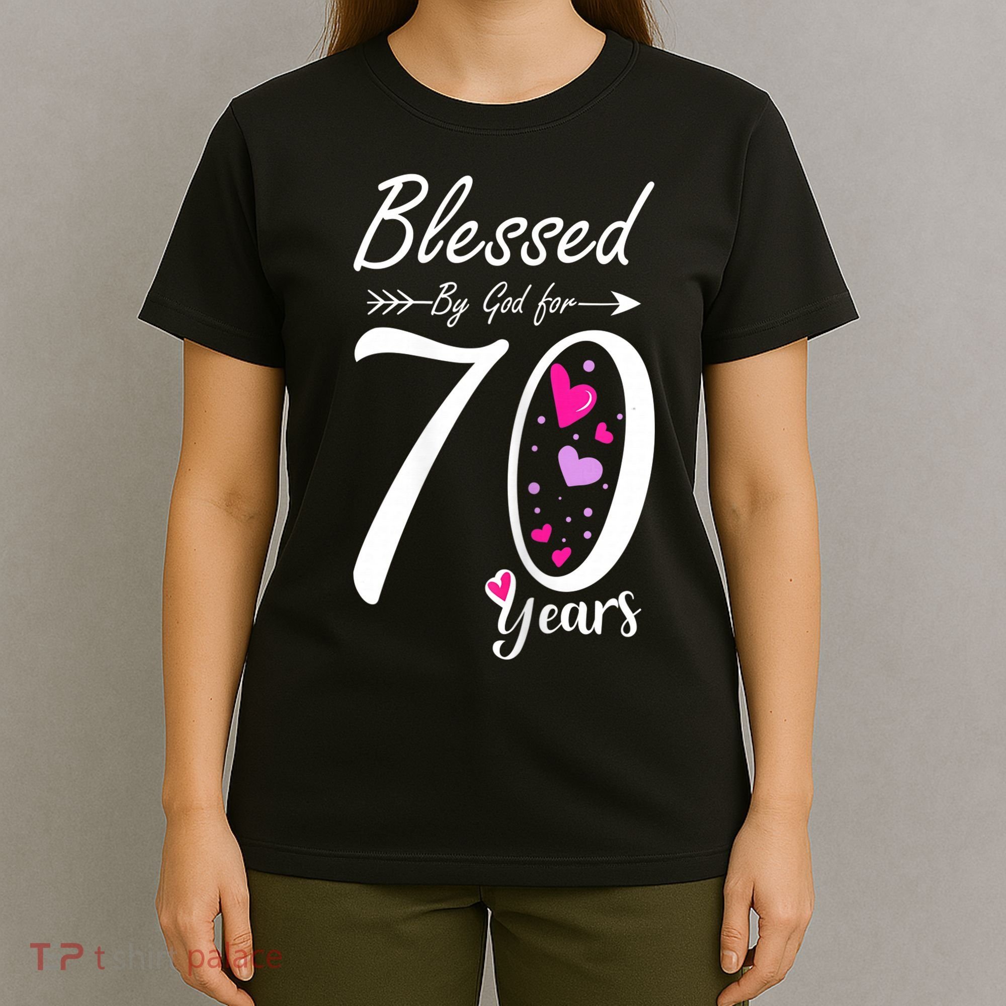 Wo 70th Birthday Tee Gift and Blessed for 70 Years Birthday T-Shirt
