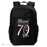 Wo 70th Birthday Tee Gift and Blessed for 70 Years Birthday Backpack thumb 0