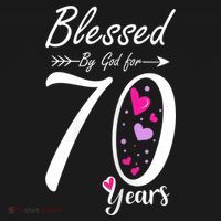 Wo 70th Birthday Tee Gift and Blessed for 70 Years Birthday Women's Hoodie thumb 2