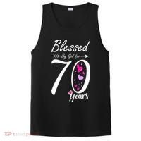 Wo 70th Birthday Tee Gift and Blessed for 70 Years Birthday PosiCharge Competitor Tank thumb 0
