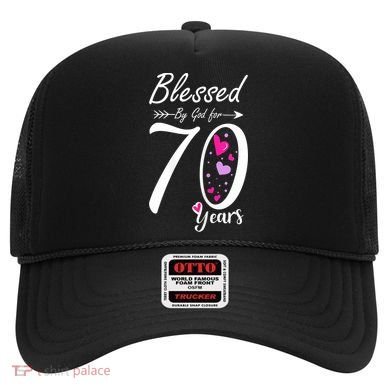 Wo 70th Birthday Tee Gift and Blessed for 70 Years Birthday Hat
