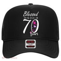 Wo 70th Birthday Tee Gift and Blessed for 70 Years Birthday Hat thumb 0