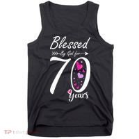 Wo 70th Birthday Tee Gift and Blessed for 70 Years Birthday Tank Top thumb 0