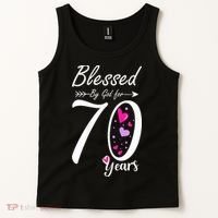Wo 70th Birthday Tee Gift and Blessed for 70 Years Birthday Tank Top thumb 2