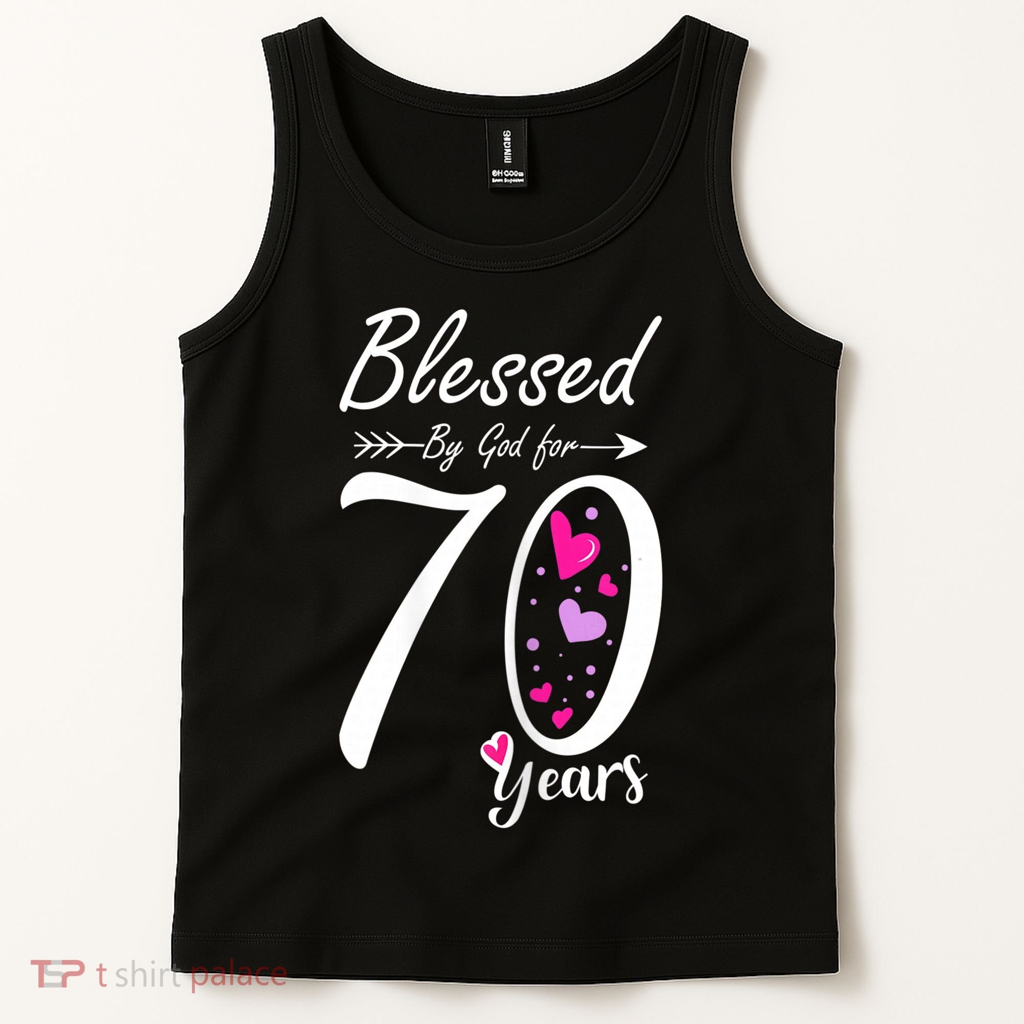Wo 70th Birthday Tee Gift and Blessed for 70 Years Birthday Tank Top