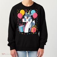 Wolf 7th Birthday Girl 7 Years Old Seventh Seven Wolf Women's Sweatshirt thumb 0