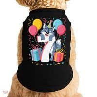 Wolf 7th Birthday Girl 7 Years Old Seventh Seven Wolf Doggie Tank thumb 0