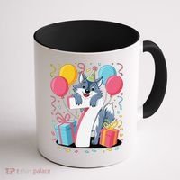 Wolf 7th Birthday Girl 7 Years Old Seventh Seven Wolf Coffee Mug thumb 1