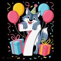 Wolf 7th Birthday Girl 7 Years Old Seventh Seven Wolf Coffee Mug thumb 5